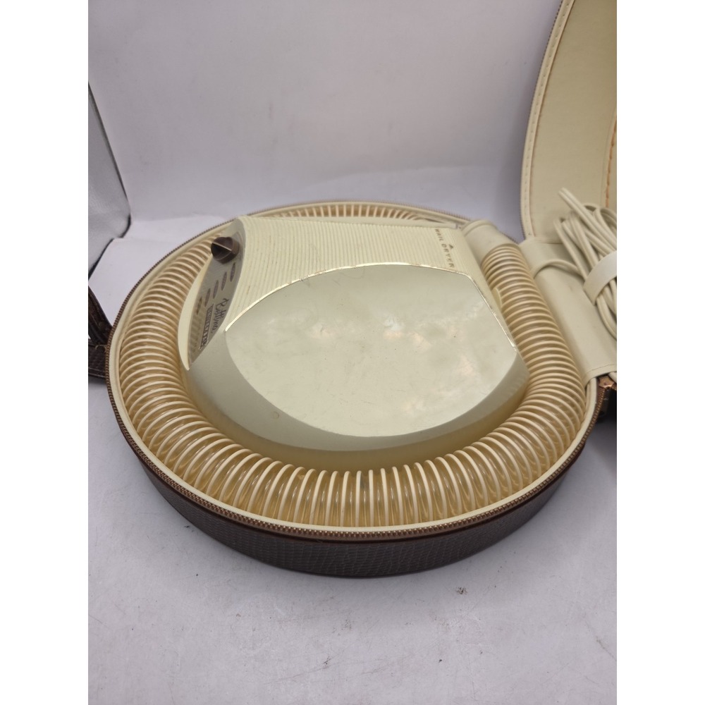 1960's Bettina Universal Hairdryer in Faux Alligator Case Soft Bonnet WORKS! GD - Picture 6 of 9
